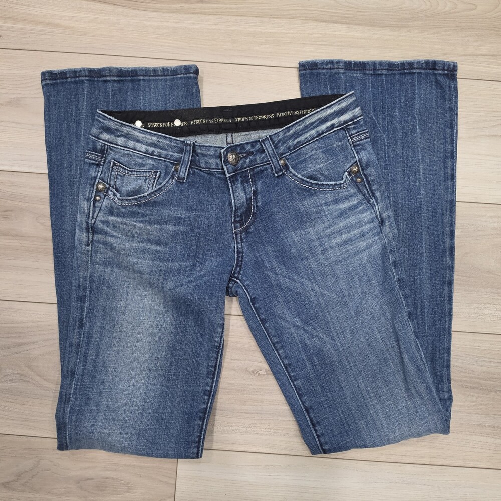 Y2K Rerock For Express Boot Cut Denim Jeans Women's Size 4R